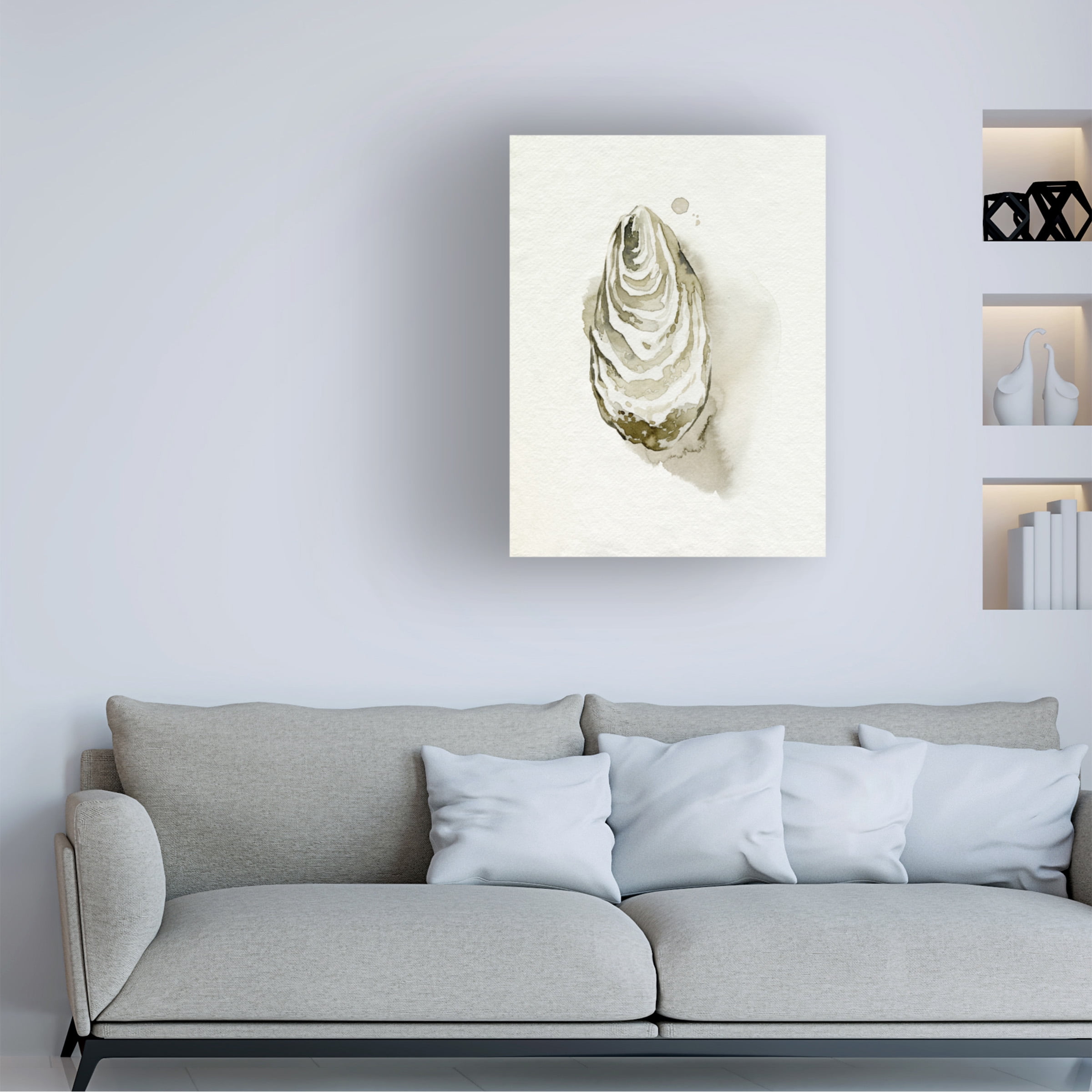Grace Popp 'Oysters on the Bay IV' Canvas Art