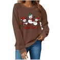 thumbnail image 2 of HOMBOM Womens Pullover Sweatshirt Crew Neck Graphic Cute Christmas Solf Tops for Women Long Sleeve, 2 of 4