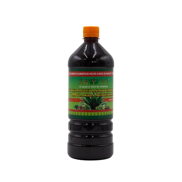 JUGO DE MAGUEY ASADO CON SABILA Y 10 PLANTAS MEDICINALES
