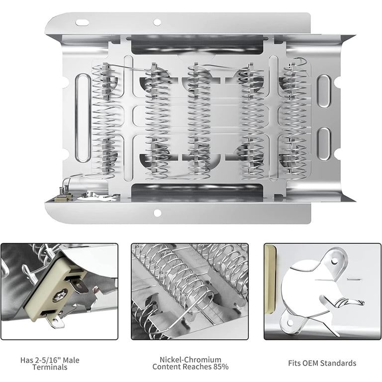 279838 Dryer Heating Element & Fuse Kit For Whirlpool, Kenmore, Roper, Maytag & More