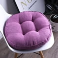 thumbnail image 1 of Granjero Gordo Cojín redondo y suave para silla, cómodo cojín de terciopelo para silla de oficina (morado, diámetro 16"), 1 of 4