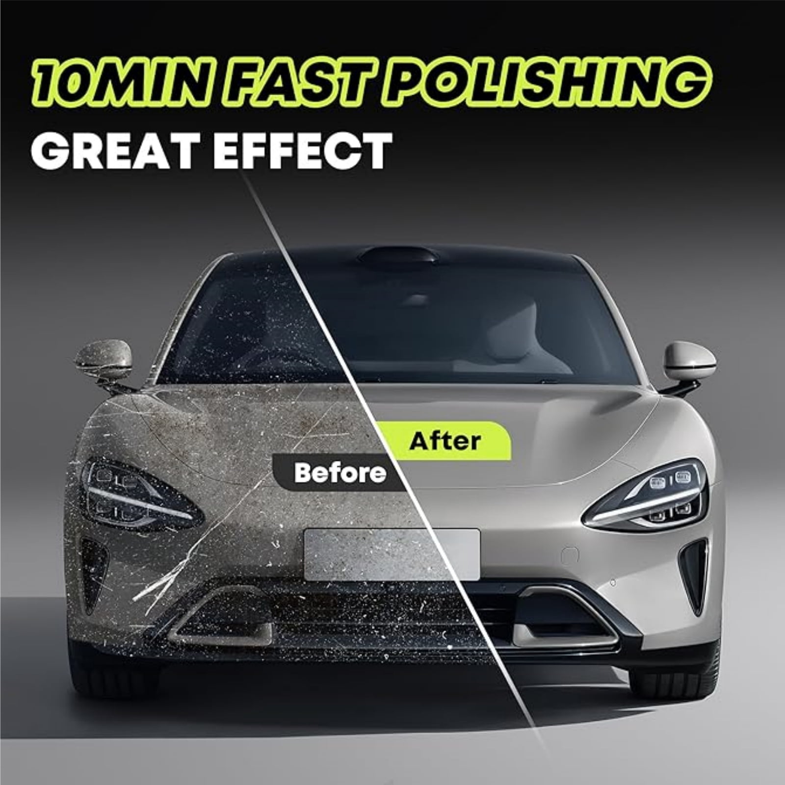 Gewna Car Buffer Polisher, 1600W 7 inch/6 inch Rotary Buffer Polisher with 7 Variable Speed 1000-3500 Rpm GREEN