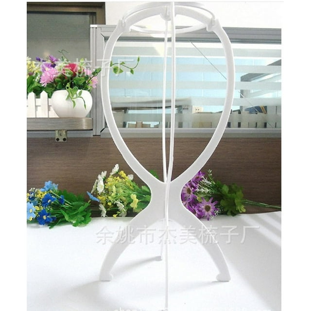 ITFABS Collapsible,Detachable Plastic Wig Holder, Portable Wig Display Tool