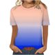thumbnail image 1 of Camiseta de Manga Corta de Cuello Redondo Impresa Casual de la Moda de las Mujeres, Poliéster Ligero para el Uso Diario, 1 of 8