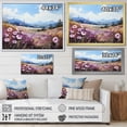 thumbnail image 4 of Designart "Mountain'S Violet Floral Tranquility II" Violets Floater Framed Wall Art Living Room, 4 of 5