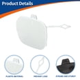 thumbnail image 4 of Unique Bargains Front Bumper Tow Hook Cover Tow Cover Cap White for Mercedes-Benz GLB X247 W247 2020-2023 No.A2478857700, 4 of 7