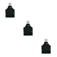 thumbnail image 1 of Jumpingount Delantal de trabajo Cafeshop Disfraz Ampliamente aplicable Servicio de cocina lavable Traje Correas Jefe Utilidad Delantales Negro Type1 NO1, 1 of 6