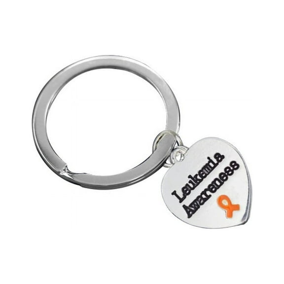 Leukemia Awareness Heart Split Style Key Chains