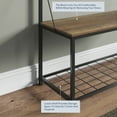 thumbnail image 5 of BELLEZE Lexie Entryway Hall Tree with Bench & Hooks, Rustic Oak, 39x15.75x70", Metal/Wood, 36.3 lbs, 5 of 7