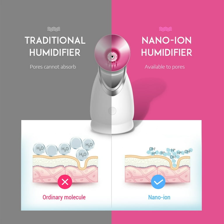 KSKIN Nano Ionic Facial Steamer Humidifier, Spa Atomizer and
