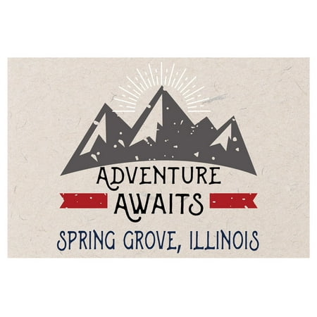

Spring Grove Illinois Souvenir 2x3 Inch Fridge Magnet Adventure Awaits Design