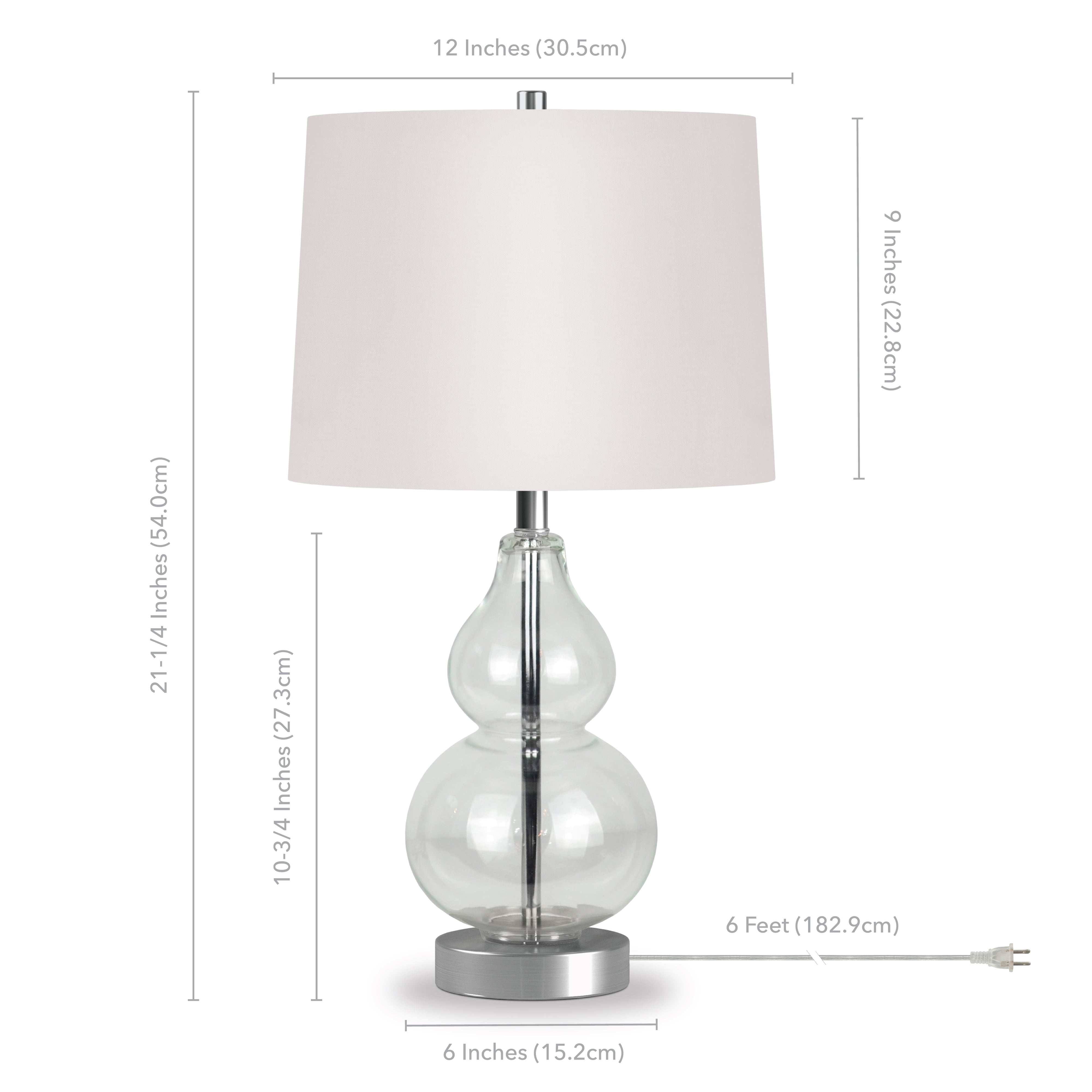 Evelyn Zoe Traditional Metal Petite Table Lamp With Satin Nickel Accents Walmart Com Walmart Com