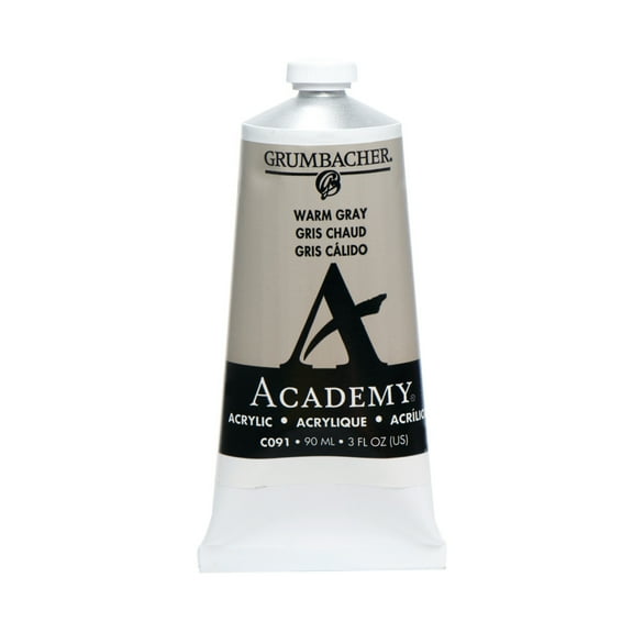 Grumbacher Academy Acrylic, 90ml Tube, Warm Gray
