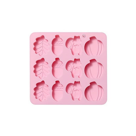 

Feiboyy 12 Even Squirrels Acorns Leaves Pumpkins Autumn Theme Silica Gel Mould Baking Chocolate Cake Mould Mould