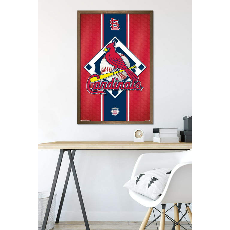 MLB St. Louis Cardinals - Logo 15 Wall Poster, 22.375 x 34, Framed