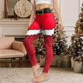 thumbnail image 5 of Christmas Leggings for Women High Waisted Santa Claus Print Ankle Length Seasonal Printed Leggings Soft Brushed Pants, 5 of 6