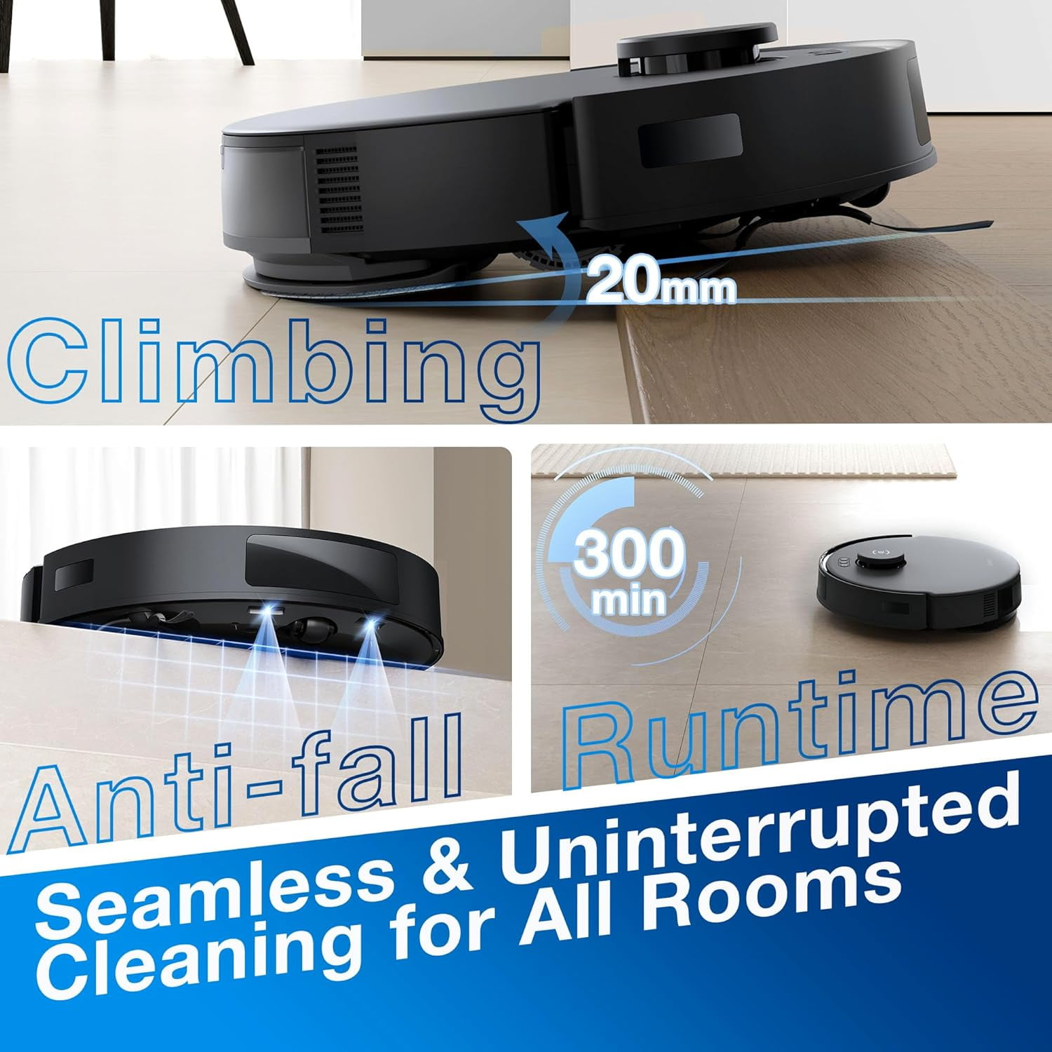 ECOVACS DEEBOT N20 PRO Robot Vacuum Cleaner and Mop,8000Pa Strong