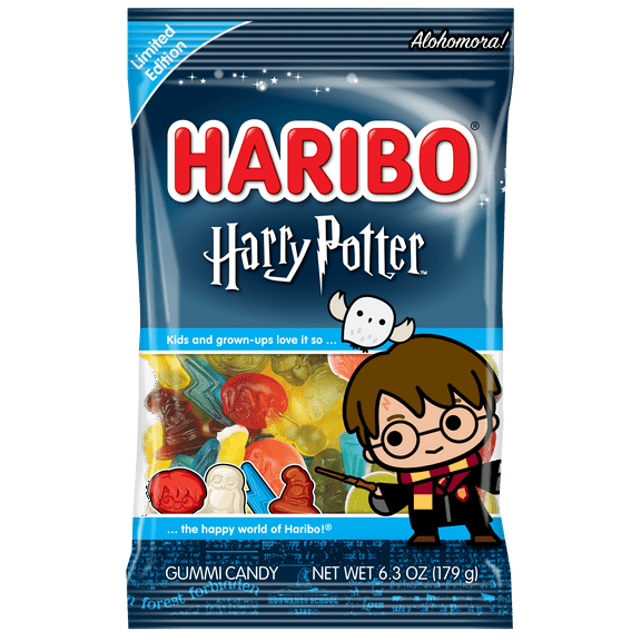 HARIBO Harry Potter Gummies Assorted Fruit Flavor Gummy Candy, 6.3oz, Share Size Bag
