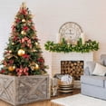 thumbnail image 3 of Patiojoy 24"L Wooden Tree Collar Box 100% Solid Wood Christmas Farmhouse Wooden Tree Box W/ Hook & Loop Fasteners Grey, 3 of 10
