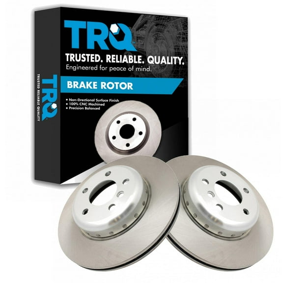 TRQ Front Brake Rotors Set Vented Fits Select 2011-2016 BMW 528i 2012-2016 528i xDrive