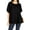 Black, variant on Women's Casual Solid Short Sleeve Flowy Stretch Comfy Loose Fit Tunic T-Shirt Top