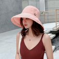 thumbnail image 4 of Anbech Summer Hats for Women Mesh Sun Beach Hat Womens Lightweight, Stowable, Wide-Brimmed Bucket Hat With Chin Strap And Uv Protection，pink, 4 of 4