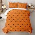 thumbnail image 2 of Homewish Simple Halloween Spider Twin Quilt Set,Tiny Bug Print Twin Coverlet Set,Orange Black,2-Piece, 2 of 7