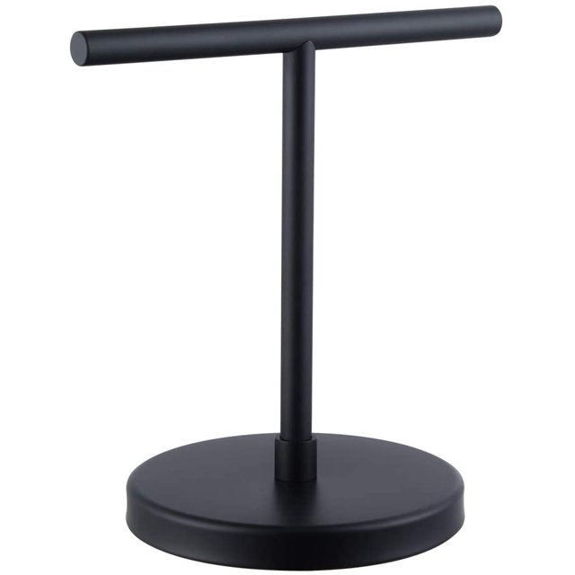 304 Stainless Steel Hand Towel Holder Tree Rack Modern Free Standing Countertop Towel Ring, Matte Black