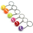 thumbnail image 4 of Mini Tennis Ball Keychain Keyring Decorative Accessory Sports Lover Gift, 4 of 8