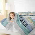 thumbnail image 4 of jejeloiu Lake Camping Cabin Twin Comforter Sets,Gray Blue Green Bedding Set For Kids Reversible 2-Piece, 4 of 8