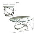 thumbnail image 4 of Orion Glass and Chrome Occasional 3 Pack, 4 of 4