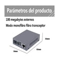 thumbnail image 3 of Convertidores Fibra Óptica Medios 10/100 Ethernet 25km 1 Par negro gris, 3 of 4