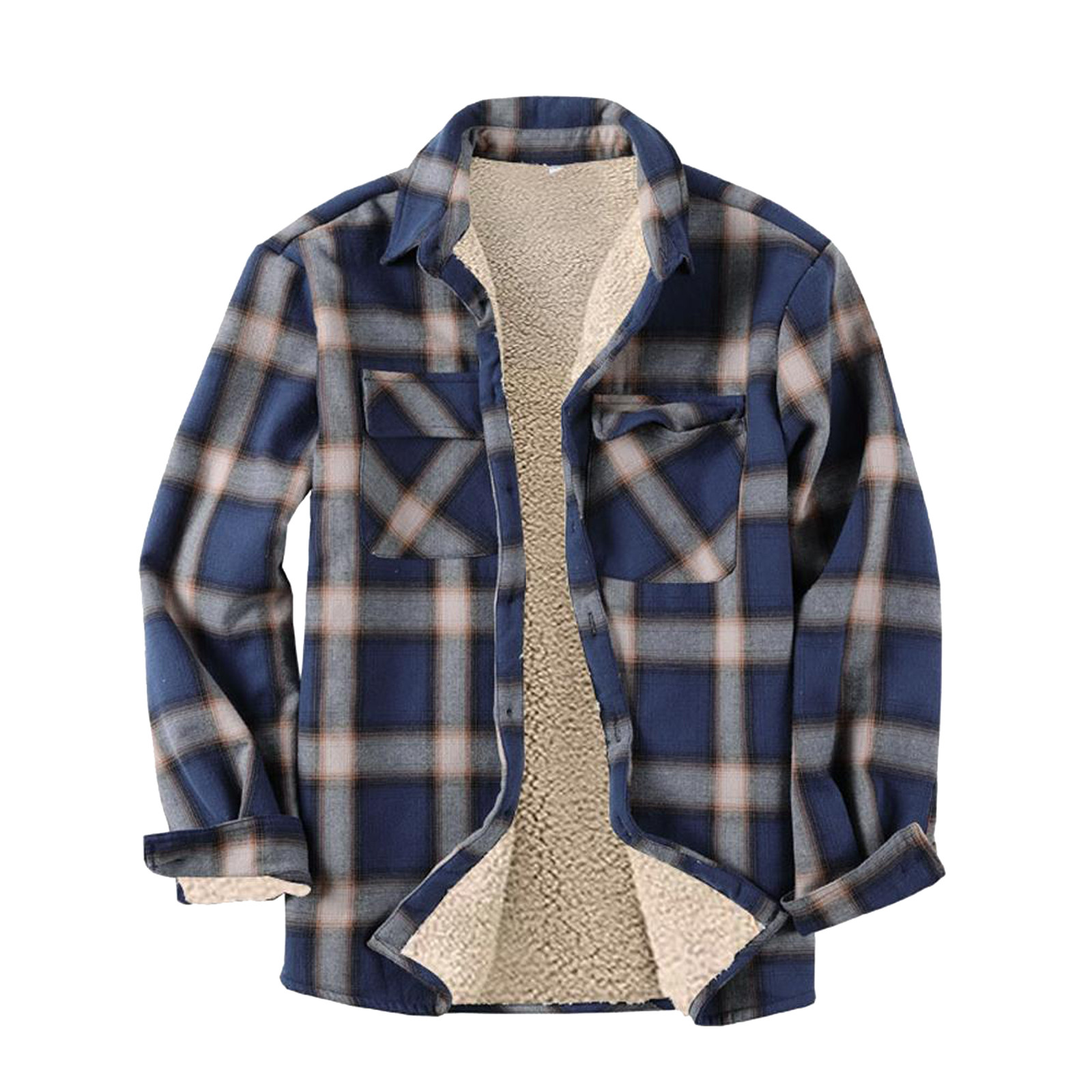 sherpa fleece lined flannel shirt