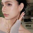 thumbnail image 3 of 18G Tiny Round Cat's Eye Stud Earrings for Women 925 Sterling Silver Post Pin Hypoallergenic Dainty Circle Small Cartilage Studs Cute Piercing Jewelry, 3 of 12