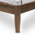 thumbnail image 4 of Baxton Studio Leyton Mid-Century Gray Fabric and Medium Brown Finish Wood King-Size Platform Bed, 4 of 8