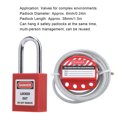thumbnail image 2 of Cable Lockout Kits Devices, Lockout Tagout Station, Includes 1 Padlock, 2 Keys,1 Adjustable Rope Lock,1 Warning Sign,Adjustable 6mm/0.24in Diameter 38mm/1.5in Length 4 Holes Stainless Steel, 2 of 9