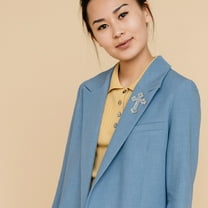 Masteelf Rhinestone Cross Brooch Pin for Women Decoration with Shining Look Great for Wedding and Daily Use Silver