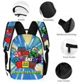 thumbnail image 5 of Geometry Dash 3PCS Casual Backpack Set Bookbag + Pencil Case + Lunch Bag Combination For Travel Work Camping, 5 of 8