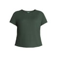 thumbnail image 5 of Terra & Sky Women's Plus Short Sleeve Pucker Knit Top, Sizes 0X-5X, 5 of 5