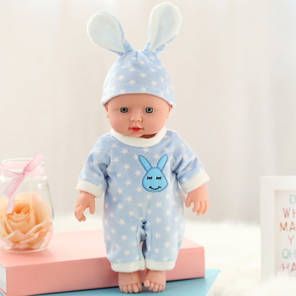 12 Inch Soft Sound Doll with Accessories Kit,PVC Cute Simulated Doll,Flexible 360° Joints Design,Life Nurturing Training Toy,Portable Lightweight Playmate,Creative Holiday Birthday Gift
