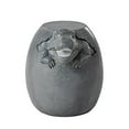 thumbnail image 6 of HOMPUS Outdoor Concrete Side Table Dinosaur Egg Shaped Cute Morden End Table Patio Decor Round Coffee Accent Table Garden Stool for Livingroom,Outside,Balcony,Pool (Gray), 6 of 6