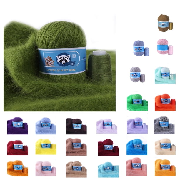 Billuyoard Cárdigan cálido de hilo de tejer de 50g para mujer, hilo de ganchillo, hilos de tejer a mano, gorro de suéter para bebé, suministros de Artesanía No.18 Billuyoard HA009039-18