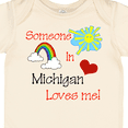 thumbnail image 4 of Inktastic Someone in Michigan Loves Me Boys or Girls Baby Bodysuit, 4 of 5