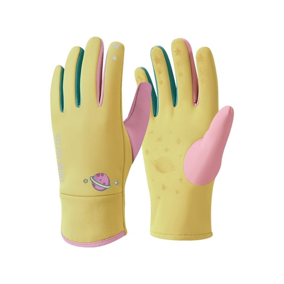 Snow Mittens for Girls Warm Lined Kids Gloves Waterproof Outdoor Ski Gloves for Ages 7-13 Years Boys