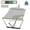 Light Gray, variant on Kicctian Double Hammock with Stand for 2 Adults, 450 lbs Capacity, Cotton Rope with Polyester Pad and Pillow, Hardwood Spreader Bars, Freestanding for Backyard, Patio, Poolside,Dark Gray