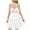 Ivory, variant on AUNVITO Girls Summer Tie Back Sundress with Spaghetti Straps, Tiered Ruffle Hem & Back Cutout Bow - Casual Beach Dress for Kids Toddler, Vacation Photoshoot