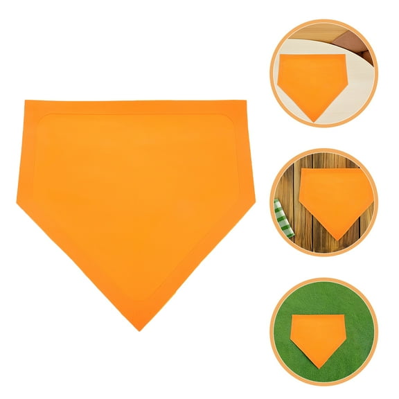 OUNONA 2pcs Softball Home Plate Baseball Throw Down Bases Marker Plate For Baseball Softball Pitching Hitting Training Kickball Base