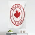thumbnail image 1 of Canada Tapestry, Rubber Stmap Print with Canadian Flag Motif Maple Silhouette in a Circle, Fabric Wall Hanging Decor for Bedroom Living Room Dorm, 5 Sizes, Vermilion and White, by Ambesonne, 1 of 1
