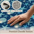 thumbnail image 6 of ODIKA 8'x10' Washable Area Rug Durable, Non-Slip Starfish Marine Nautical Scattered Seashell Ocean Bathroom Theme for Living Room, Under Sectional, Family Room, 6 of 7
