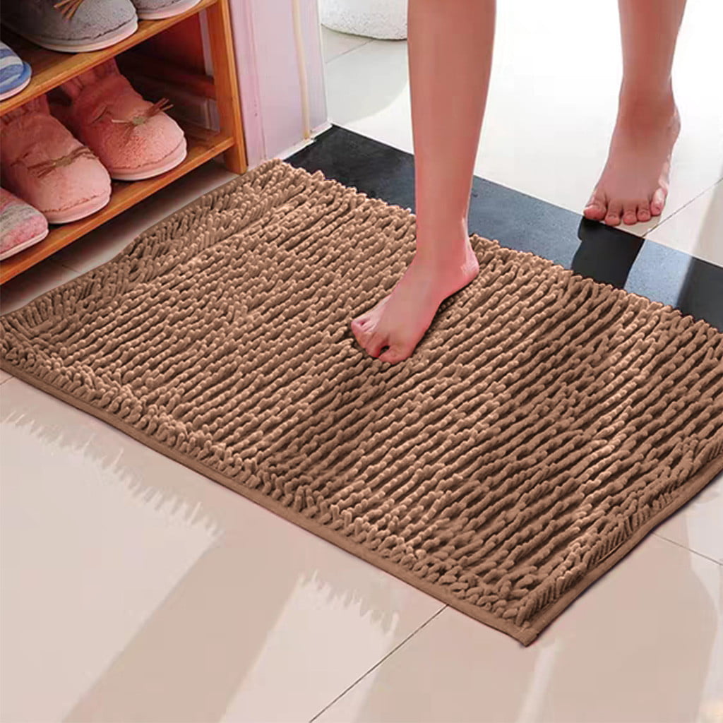 Super Absorbent Non-slip Cobblestone Rug Door Mat Bathroom Kitchen Carpet Pad 